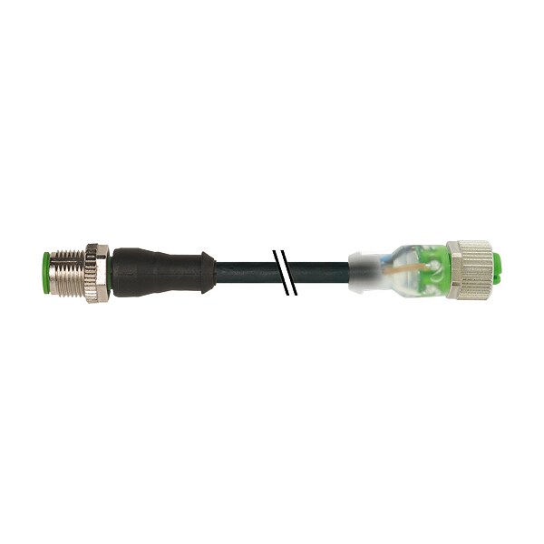 Murrelektronik M12 male 0 Degree / M12 female 0 Degree LED, PUR 3x0.34 bk UL/CSA 5m 7000-40331-6230500 - main